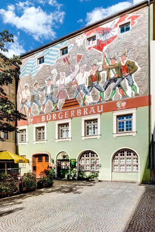Brauereigasthof/Hotel Buergerbraeu Bad Reichenhall Bagian luar foto